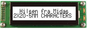 MC22005A6WM-FPTLW-V2, LCD MODULE, 20 X 2, COB, 3.2MM, FSTN