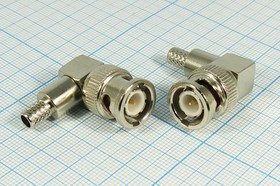 Высокочастотный угловой штекер BNC под обжим; №9133 шт BNC\RG59\\обж\угл