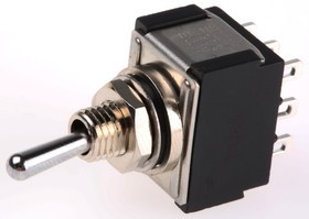 MTE306D, Переключатель: тумблер; Пол: 2; 3PDT; ON-ON; 6A/125ВAC; 6A/6ВDC