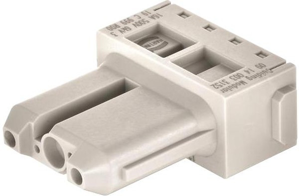 09140033152, Heavy Duty Power Connectors Han 3A INOX Stnls Module 2+PE crimp
