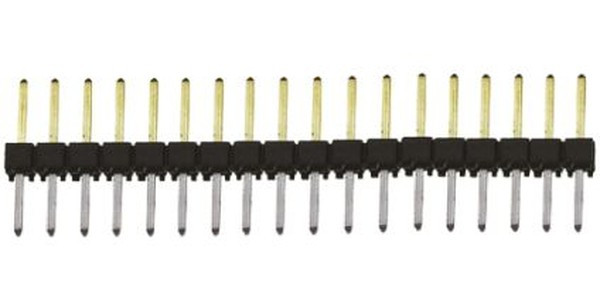 TSW-118-08-L-S, TSW Series Straight Through Hole Pin Header, 18 Contact(s), 2.54mm Pitch, 1 Row(s), Unshrouded