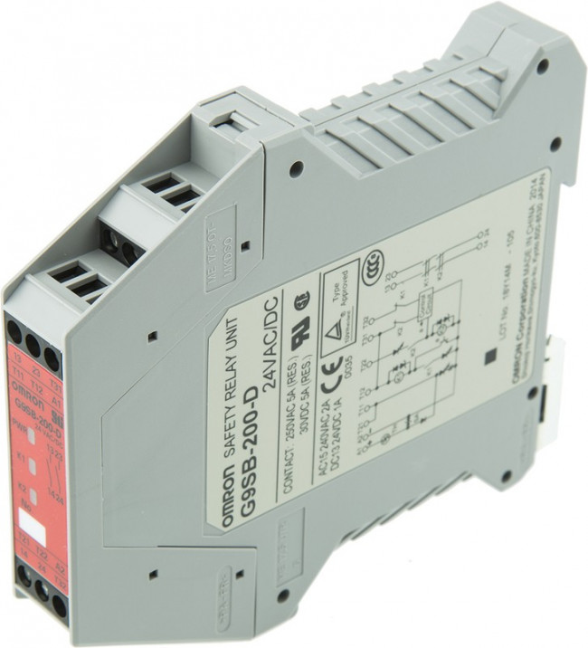 G9SB-200-D, Модуль: реле безопасности, G9SB, 24ВDC, 24ВAC, IN: 1, Монтаж: DIN G9SB-200-D, Модуль: реле безопасности, G9SB, 24ВDC, 24ВAC, IN: 1, Монтаж: DIN