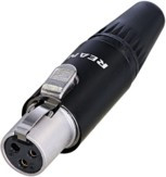 RT3FC-B, Гнездо XLR-mini на кабель прямое 3pin