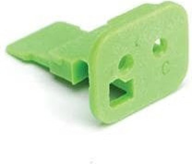 AW2S-C, S-WEDGELOCK, C KEY, 2POS, GRN, 14AWG