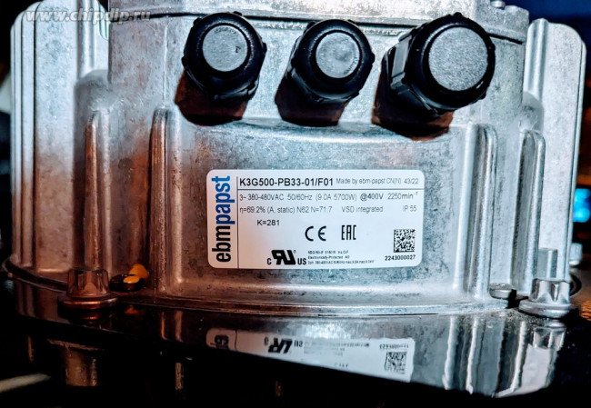 Вентилятор Ebmpapst K3G500-PB33-01/F01 380/480V AC 9.0A