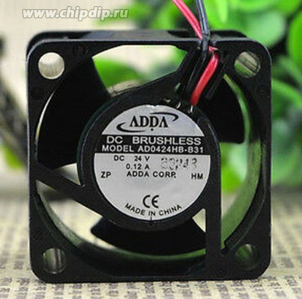 Вентилятор Adda DC Brushless Modelc AD0424HB-B31 DC 24v 0.12A 2pin 40x28