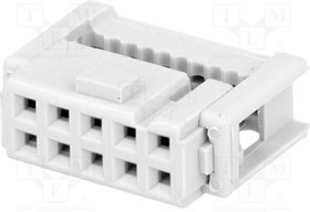AWP-10B, Вилка, IDC, "мама", PIN: 10, на шлейф, 1,27мм, Ш.контактов: 2,54мм