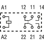 Релеон, Низкопрофильное реле; 2 перекидных контакта 8А ;= 12В DC; - герметичное, RP352901200