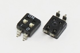 Переключатель DIP-06, контакты 12P, шаг 2.54, переключение ON-OFF, SMD, DM-06