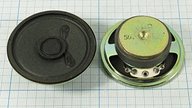 Динамик, диаметр 50мм, толщина 17мм, 50 Ом, 0.2Вт; №6475 дин 50x17\ 50\0,20\мет/бум\ 2C\YD50-1\YEC