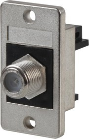KCFPM, РЧ/Коаксиальный адаптер, F, Гнездо, F, Гнездо, Прямой Переходник, 75 Ом