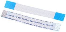 687612050002, 6876 FFC Jumper Cable, 0.5mm Pitch, 12 Way, 50mm Cable Length, 500 mA, 60 V ac