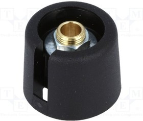 A3020069, Control knob with recess Black ø20mm