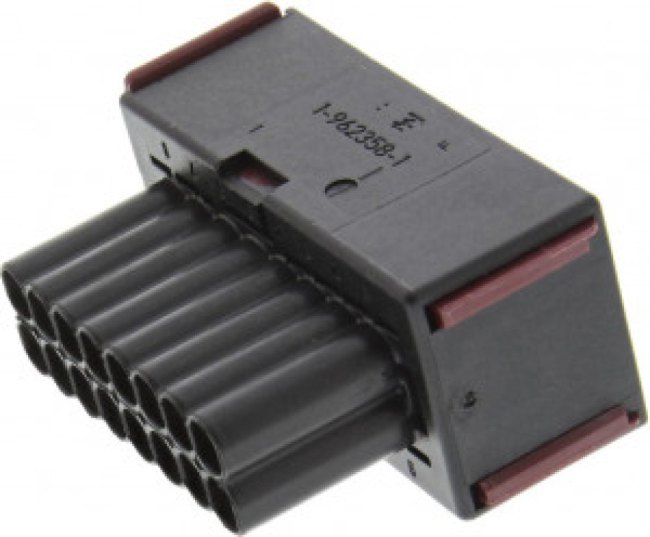 1-963217-1, Conn Housing RCP 16 POS 5mm Crimp ST Cable Mount Black Carton