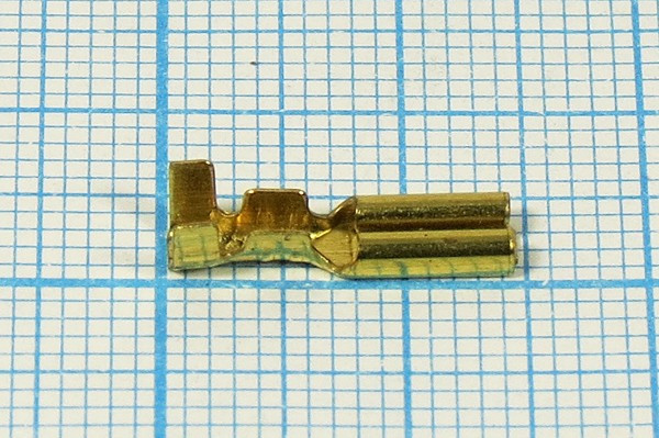 Клемма розетка, 2,8x0,6, латунь