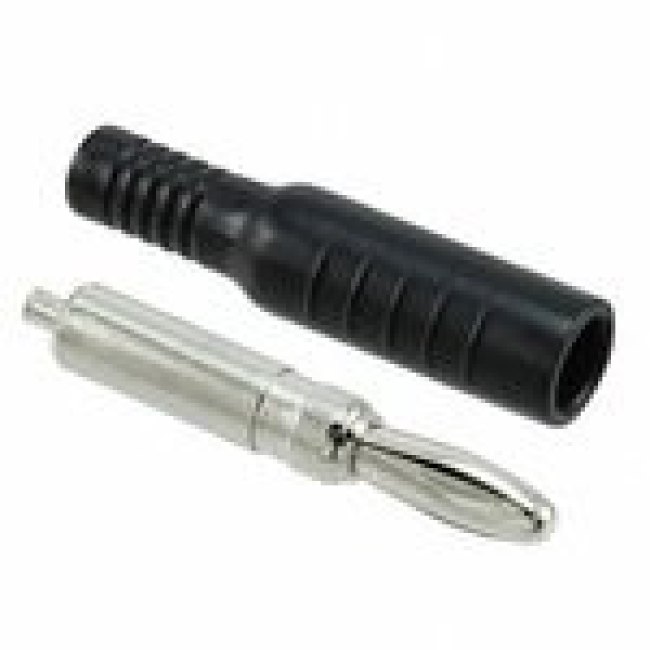 BU-P5169-0, Black Male Banana Plug Crimp, Solder 5000V dc BU-P5169-0, Black Male Banana Plug Crimp, Solder 5000V dc