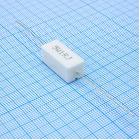 SQP5001RJBP, (SQP 5W 1 5%), Резистор керамический цементный аксиальный (SQP) 5Вт 1Ом +5%