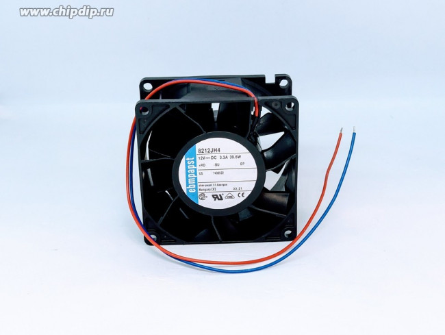Вентилятор Ebmpapst 8212JH4 12VDC 3.3A 39.6W 2pin 80x38