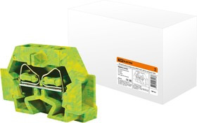 Микроклемма модульная МКМ 4мм2 желто-зеленая TDM