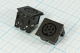 Гнездо DIN, 6HP[60]+2C, на плату, угловой, DIN-6FR; №1525 N гн DIN\ 6HP[60]+2C\плат\ угл\\DIN-6FR\