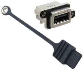 MUSBRA111R5, USB CONN, 2.0 TYPE A, R/A RCPT, 4POS