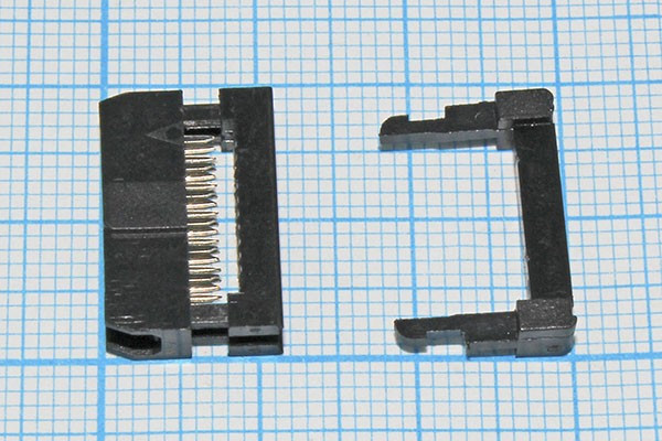 Гнездо IDC на 12 контактов, шаг 2x2мм, крепление на шлейф, аналог [IDC2-12]; №14997K гн IDC\P2,0x2,0\12HP\шлейф\ \L-KLS1-204B-12-B\KLS