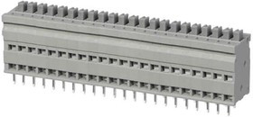 TBL009V-254-22GY-2GY, Fixed Terminal Blocks Terminal block, screwless, 2.54, Vertical, 22, Gray w Gray Button