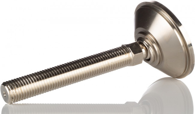 A070/002, M12 Steel Adjustable Foot, 450kg Static Load Capacity 10° Tilt Angle