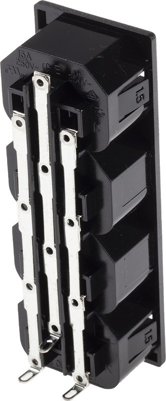 0909.0021, Разъем питания AC, разветвитель, 10А, 250В AC, IEC 60320, C13(F), пайка