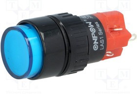 V16Y-11Z-B, Переключатель: кнопочный, Пол: 2, SPDT, 3A/220ВAC, 2A/24ВDC, IP40