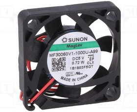 MF30060V1-A99-A, Вентилятор осевой, 5В DC, 30x30x6мм, подшипник Vapo, 8,28куб.м/ч, 23,6дБА