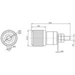 Клемма приборная 33,5x10,5 d3,8, 4,8, отверстие 4,0, черная