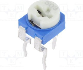 RKT6V-50K, Потенциометр: монтажный, однооборотный,г оризонтальный, 50кОм