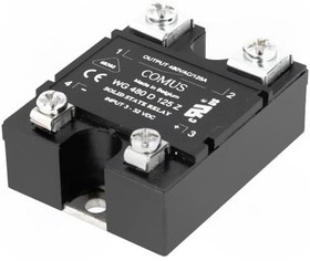 WG480-D125Z, Реле: полупроводниковое, Uупр: 3-32ВDC, 125А, 24-530ВAC, -20-80°C