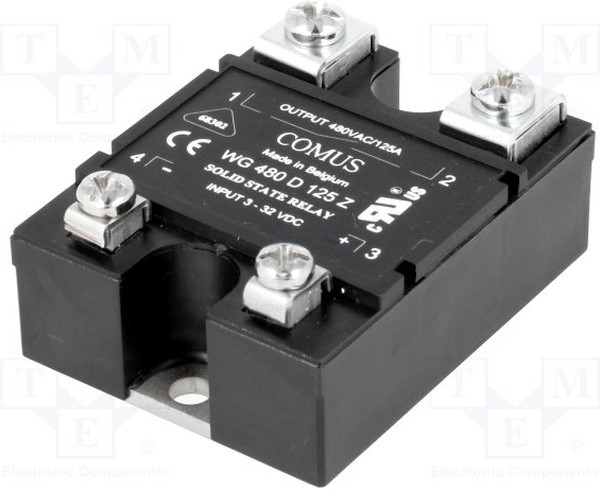 WG480-D125Z, Реле: полупроводниковое, Uупр: 3-32ВDC, 125А, 24-530ВAC, -20-80°C WG480-D125Z, Реле: полупроводниковое, Uупр: 3-32ВDC, 125А, 24-530ВAC, -20-80°C