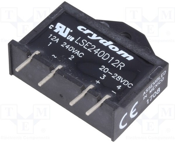 LSE240D12R, Solid State Relays - PCB Mount 20-28VDC 8A RANDOM