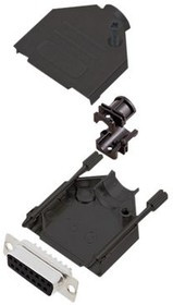 6355-0101-12, DA-15 Socket D-Sub Connector Kit, Zinc