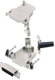 6355-0064-12, DA-26 Socket HD D-Sub Connector Kit, Zinc Backshell