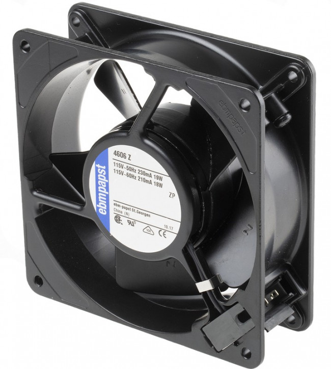 4606Z, Вентилятор осевой, 115В, AC, 119x119x38мм, подшипник качения, 180 куб.м/ч, 18W