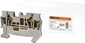 Зажим клеммный безвинтовой (ЗКБ) 4 мм2 40А серый TDM Зажим клеммный безвинтовой (ЗКБ) 4 мм2 40А серый TDM