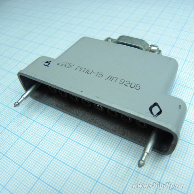 РП10-15 ЛП розетка с/к, Соединитель низкочастотный, прямоугольный, внутреннего монтажа, год 2023