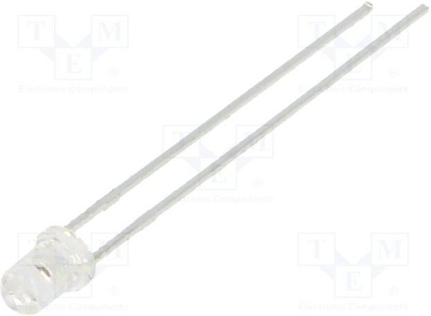 LL-304UYC2E-Y2-4DC, LED; 3mm; yellow; 2300mcd; 35°; Front: convex; 1.6?2.5V