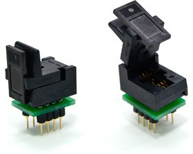 DIP8-SON8 5x6 mm (WSON8, DFN8) [ZIF-Loranger, Clam Shell], Адаптер для программирования микросхем (=AE-WS8-U1, TSU-D08/WS08-6X5)