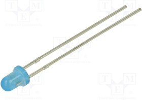 304BD2C-B4-2B, LED; 3mm; blue; 1300mcd; 60°; Front: convex; 2.6?3.4V