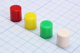 Колпачок-толкатель тактовых кнопок 3x3мм, d9x10.8 мм, пластик, красный, TSC-4; №1248 R колпачок-толкатель 3 x3 \d9x10,8\пл\кр\\TSC-4