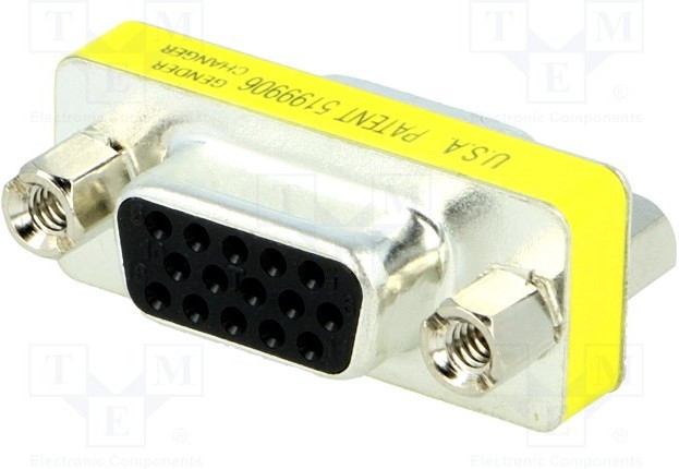 DMGC-HD1515-FF, Переходник: адаптер; с обеих сторон,D-Sub HD 15pin "мама"