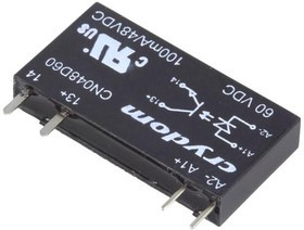 CN048D60, Реле: полупроводниковое, Uупр: 38-72ВDC, 100мА, 0-48ВDC, THT, SIP