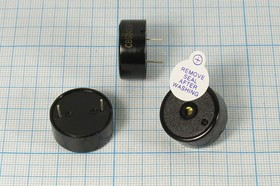 Зуммер пьезоэлектрический с генератором, размер 23x10, напряжение 3~24В, частота 3.5кГц, контакты 2P