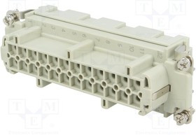 T2040243201-000, Heavy Duty Power Connectors 24P 2R 16A 500V Recp 20-14AWG SpringCont T2040243201-000, Heavy Duty Power Connectors 24P 2R 16A 500V Recp 20-14AWG SpringCont