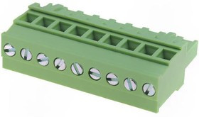 XY2500F-AV-5.0-9P, Разъемный клеммник, 5мм, Кол-во полюс: 9, угловой 90°, вилка